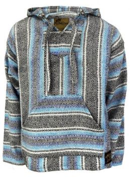 No Bad Days Baja Hoodie - White Black Blue Gradational